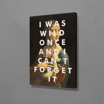 

Leonardo da Vinci Lady with an ermine meme Painting wall Art Canvas for Living room home bedroom study dorm decoration prints