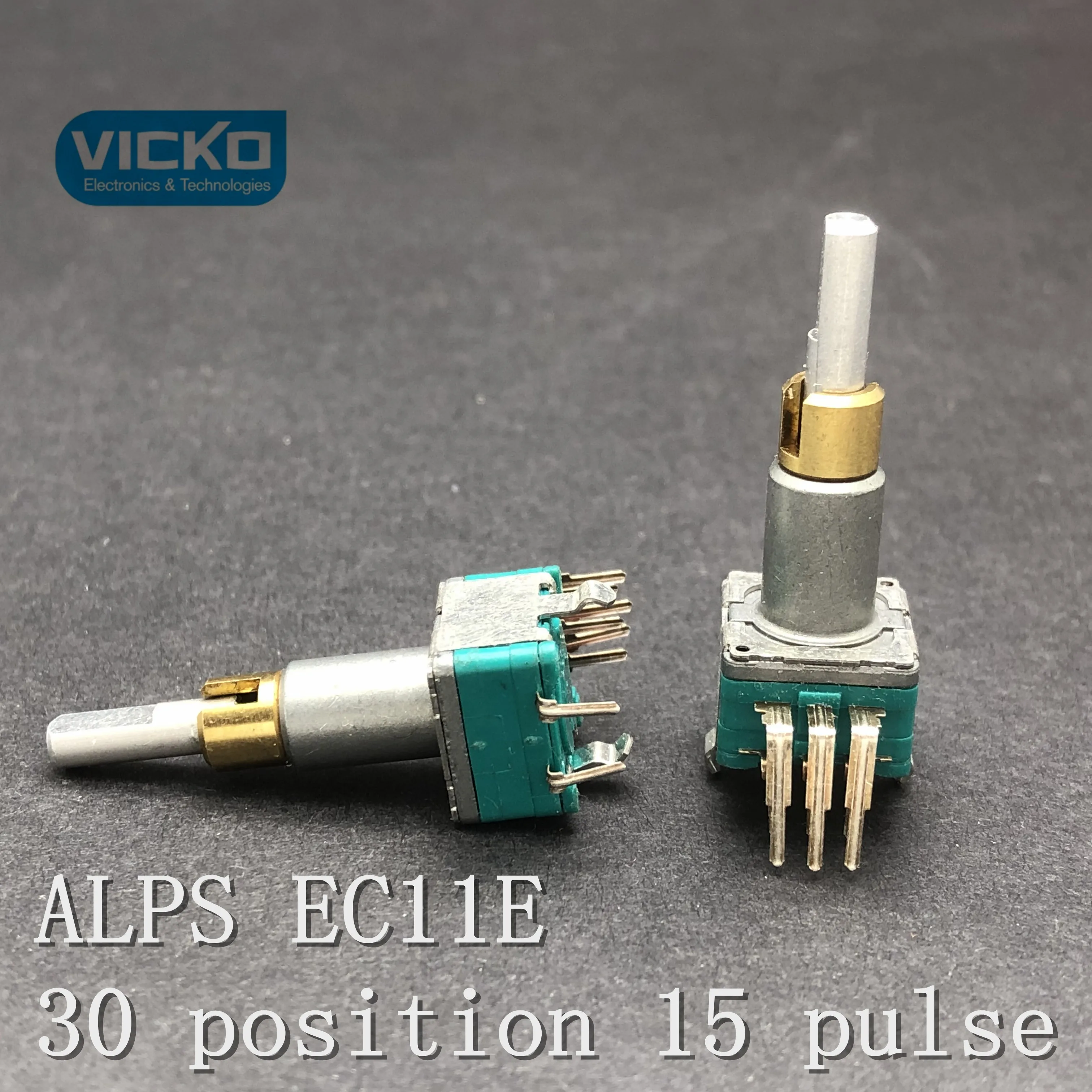 

Японский двухвальный вал ALPS EC11E (одна ось может вращаться), энкодер с переключателем, 30 позиций, 15 импульсных точек, вал 7 мм, общий вал 25 мм