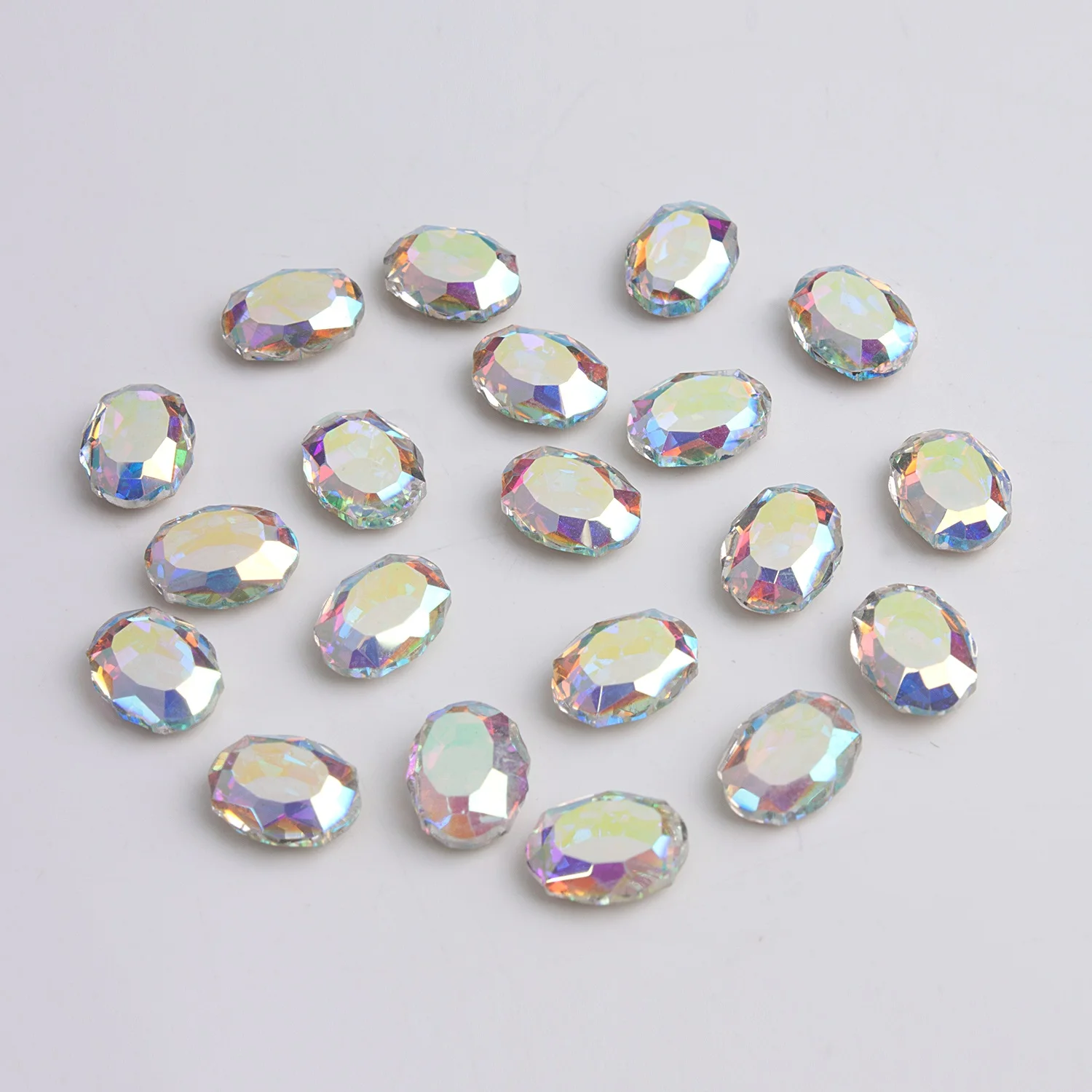 1 Pack Nail Art Rhinestones Flat Shapes Crystals Glass AB Colorful Stones for 3D Nails Art Decoration Manicure Gems Diamonds