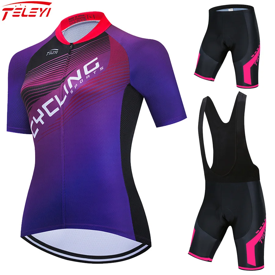 Summer 2021 women's bicycle suit Sweatshirt and shorts with shoulder straps | Спорт и развлечения