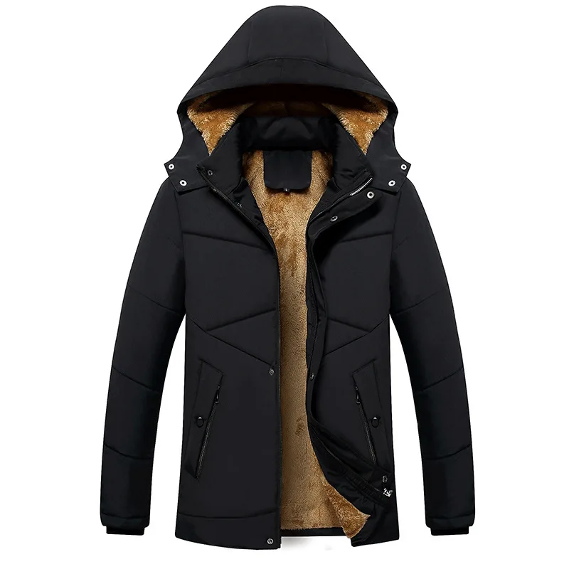 New Style Winter Men's Casual Stand-Collar Cotton-padded Clothes Stylish Guys Jacket Mid-length | Мужская одежда
