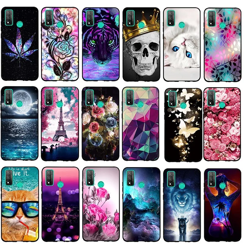 For Huawei P smart 2020 Case Soft Silicon TPU Back Phone Cover On Smart 6.21&quot Coque Skin shockproof cute cartoon | Мобильные