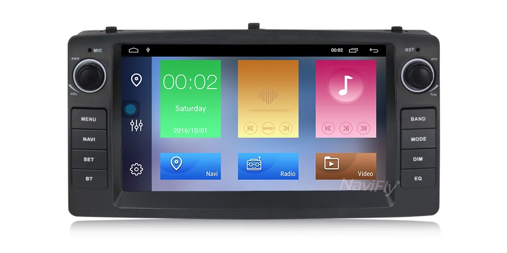 Discount Navifly Android 9 Car DVD Player For Toyota Corolla E120 BYD F3 2000 2005 2006 Radio Multimedia Head Unit FM AM Stereo GPS 2+32G 12