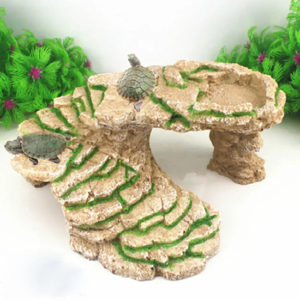 

Saim Turtle Drying Platform Aquarium Cave Stone Floating Island Reptile Climbing Stone Rackery Stone Aquarium Landscaping Decor