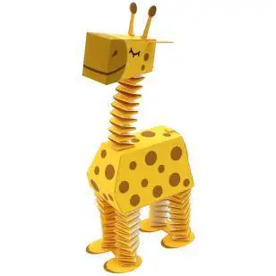 

15cm Giraffe 3D Paper Model DIY Cartoon Three-dimensional Animal Paper Mold Kindergarten Handmade Children Educational Toy Model