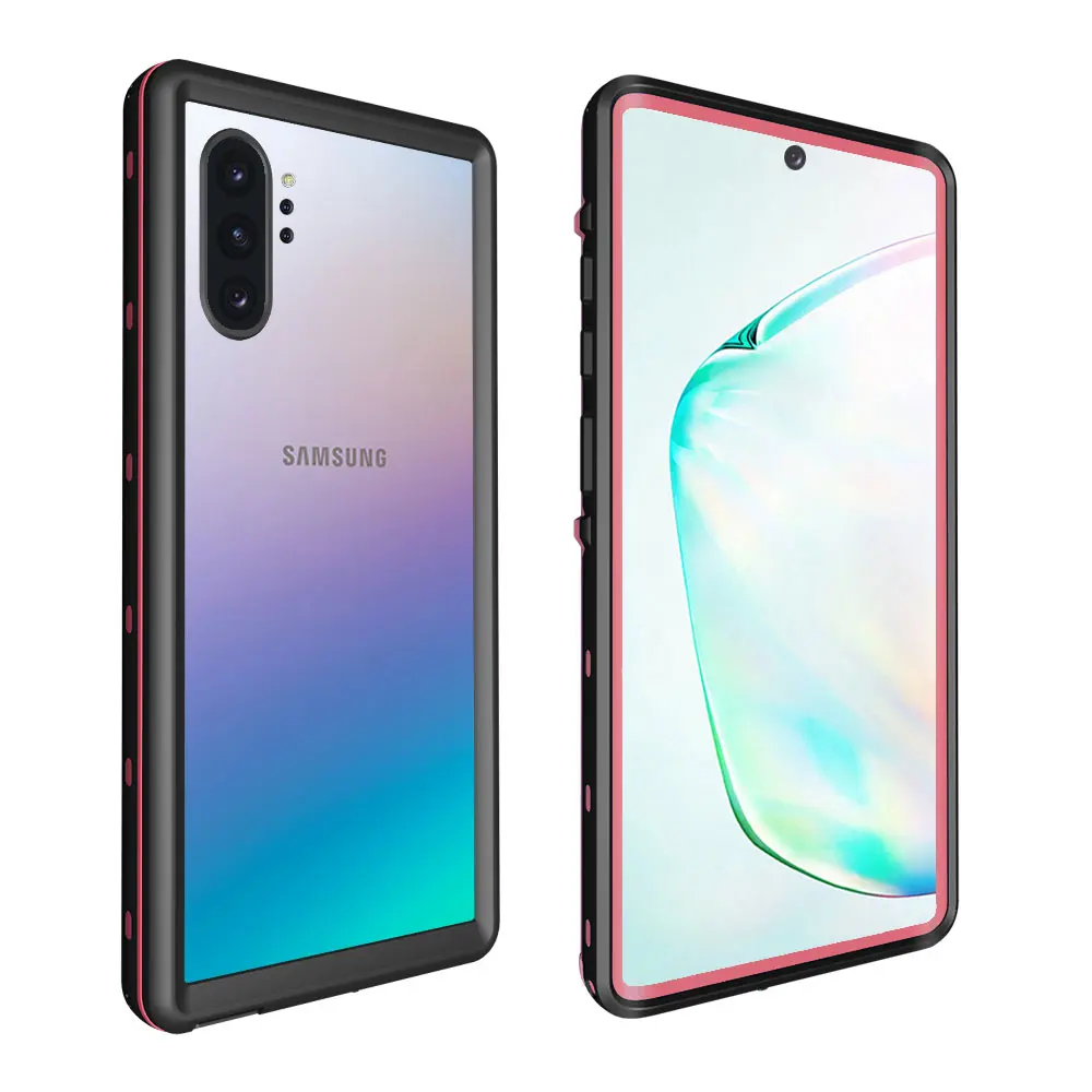 Розовый IP68 Водонепроницаемый чехол для samsung S10 Plus S9 S8 Note 8 9 полная защита противоударный чехол - Цвет: Розовый