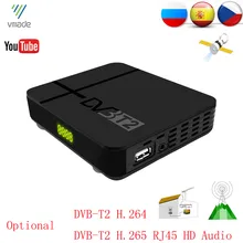 Vmade DVB-T2 Full HD 1080P цифровой эфирный приемник DVB-T MPEG-4 ТВ-тюнер Поддержка 3D интерфейс мини-приставка