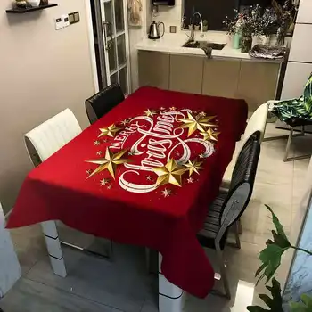

Christmas Table Cloth Rectangular Tablecloth 3D Printed Table Cover Stretch Chair Covers Dinning Room Party Decor New Year Gifts