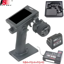 Flysky-FS-NB4 de Control remoto para coche y barco teledirigido, 2,4G, 4 canales, Noble, receptor FGR4 y FGR4S, HVGA, pantalla a Color TFT de 3,5