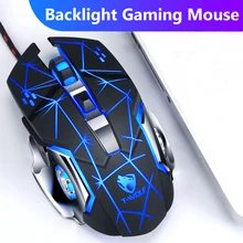 USB кабель игровая мышь 8D 3200 dpi регулируемые проволочные оптические светодиодный подсветка компьютерные мыши Программирование Тихая Кнопка для ноутбука