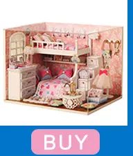 Кукольный дом Миниатюрный Кукольный кукольный домик CUTEBEE DIY с деревянная мебель для дома игрушки для детей подарок на день рождения H07