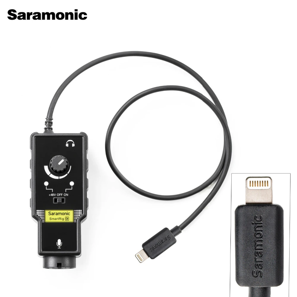 Микрофон Saramonic SmartRig Di XLR и гитарный интерфейс 6 3 мм с сертифицированным IOS MFi входом