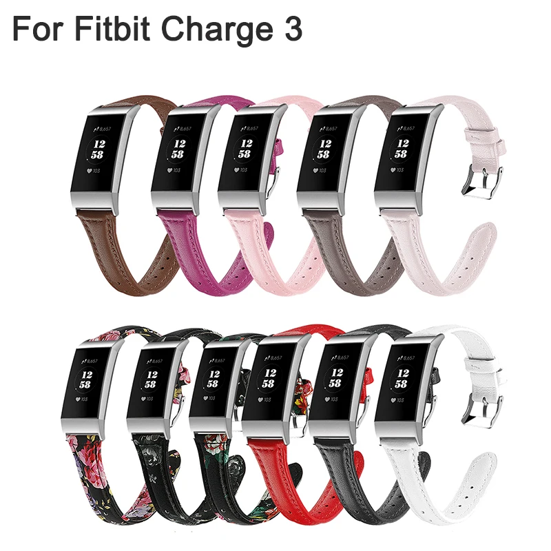 Браслет для Fitbit Charge 3 часы спортивный браслет из натуральной кожи ремешок часов
