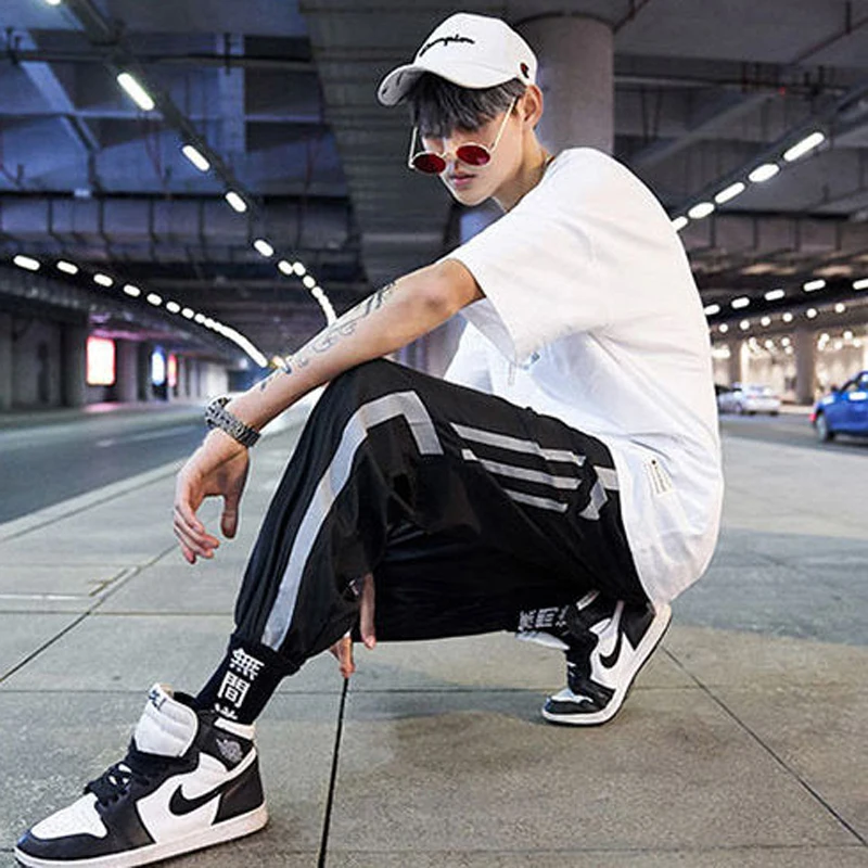 Sports pants Male Joggers Pants Men Streetwear Fashion Harem Pants Baggy Ankle-Length Trousers Basketball