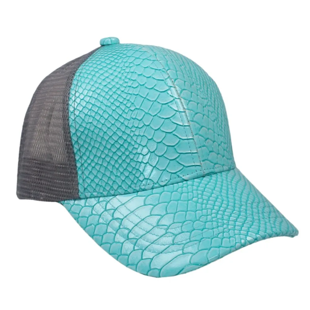 Искусственная кожа змеиная серебряная кепка Такер PU Крокодил Snapback Сетка Хип-хоп бейсбольная Кепка Gorras для мужчин и женщин унисекс