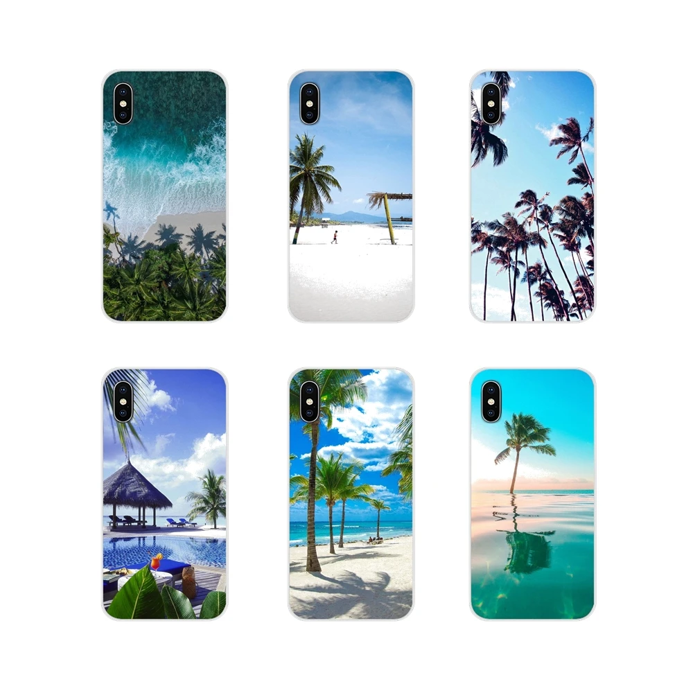 Для Huawei Honor 4C 5C 6X 7 7A 7C 8 9 10 8C 8S 8X 9X 10I 20 Lite Pro Sea тропические пальмы приморские пляжные