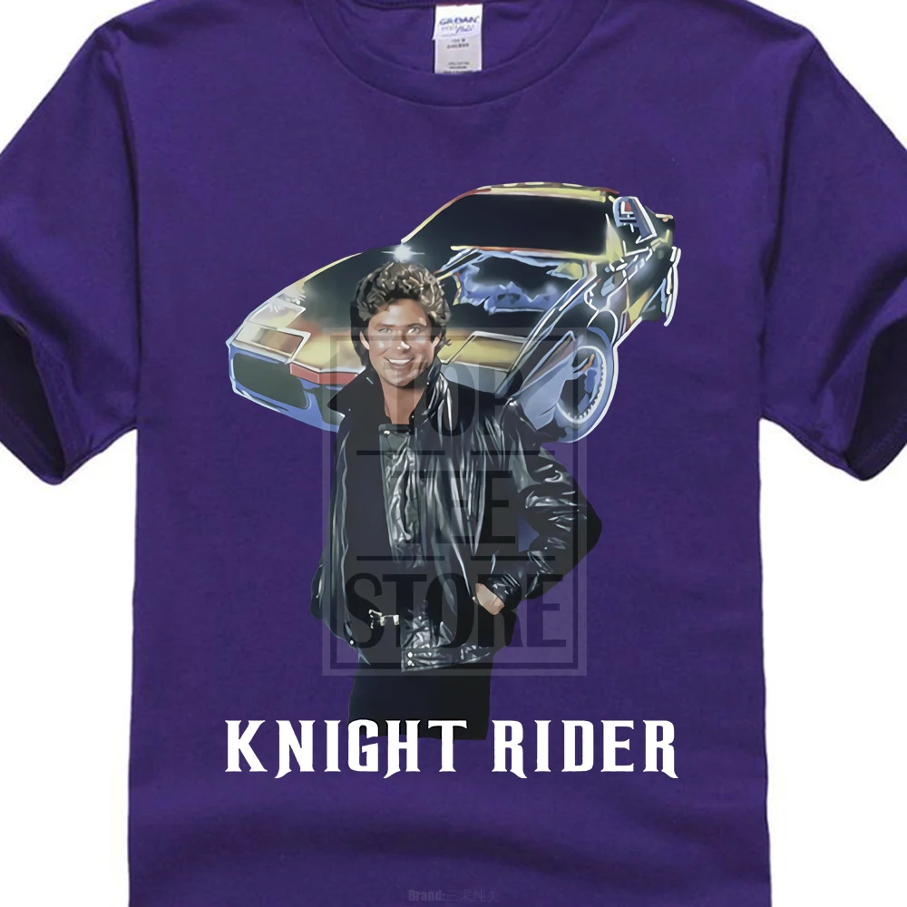 Фиолетовый Рыцарь Райдер серия Майкл рыцарь Давид Hasselhoff Ver 1 футболка S 5Xl 026387 - Цвет: Фиолетовый