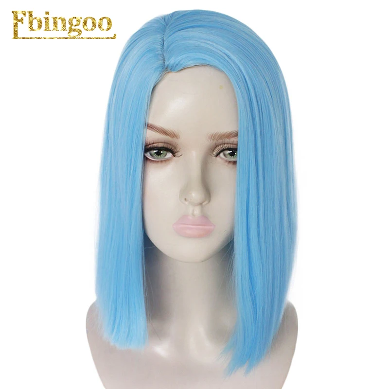 Ebingoo Voyd Incredibles 2 парик синий короткий прямой Синтетический Косплей парик боковая часть Хэллоуин костюм вечерние парики для женщин