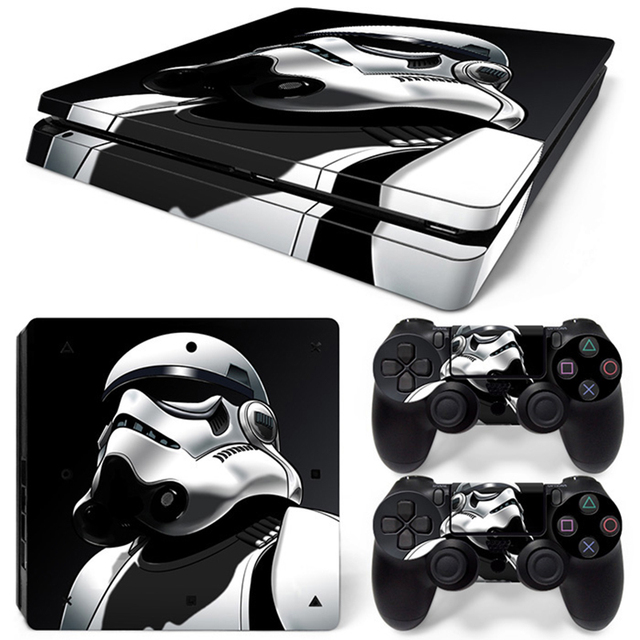 Wars Darth Vader Sticker Cover Wrap Protector Skin For Sony PS4 Slim Console & 2PCS Controller Skin Decal For PS4 Slim