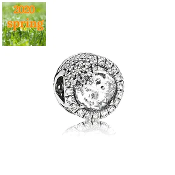 

2020 Spring New 925 Sterling Silver Beads Sparkling Snowflake Charms fit Original Pandora Bracelets Women DIY Fashion Jewelry