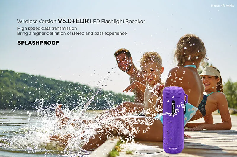 Bluetooth музыкальный бас-динамик водонепроницаемый портативный открытый светодиодный беспроводной Колонка громкий динамик Поддержка TF карта FM радио Aux вход