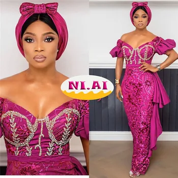 

Niai Velvet Lace With Sequin Blsuh Pink, African Lace Dresses Flower Patten, Fashion Arrival Lace Materials Mr2967b