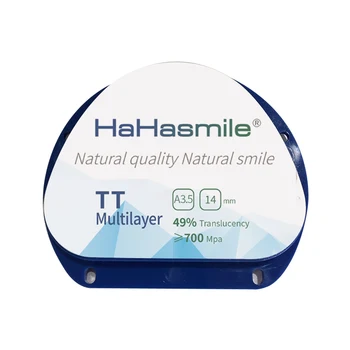 

TT D Shape For AG CAD CAM System Dental Zirconia Blocks Zirconia Dics TT Multilayer Zirconia Block 700mpa 49% Translucent