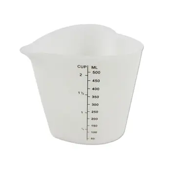 

500ml Bakeware Baking Tool Silicone Measuring Cup Ovenproof Flexible Measuring Cup Pinch with Pour Measuring Beaker