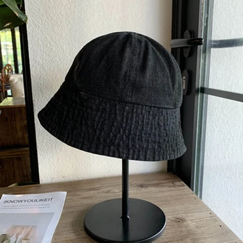 

Hat female tide Japanese fisherman hat summer thin bucket hat retro sunscreen sun hat