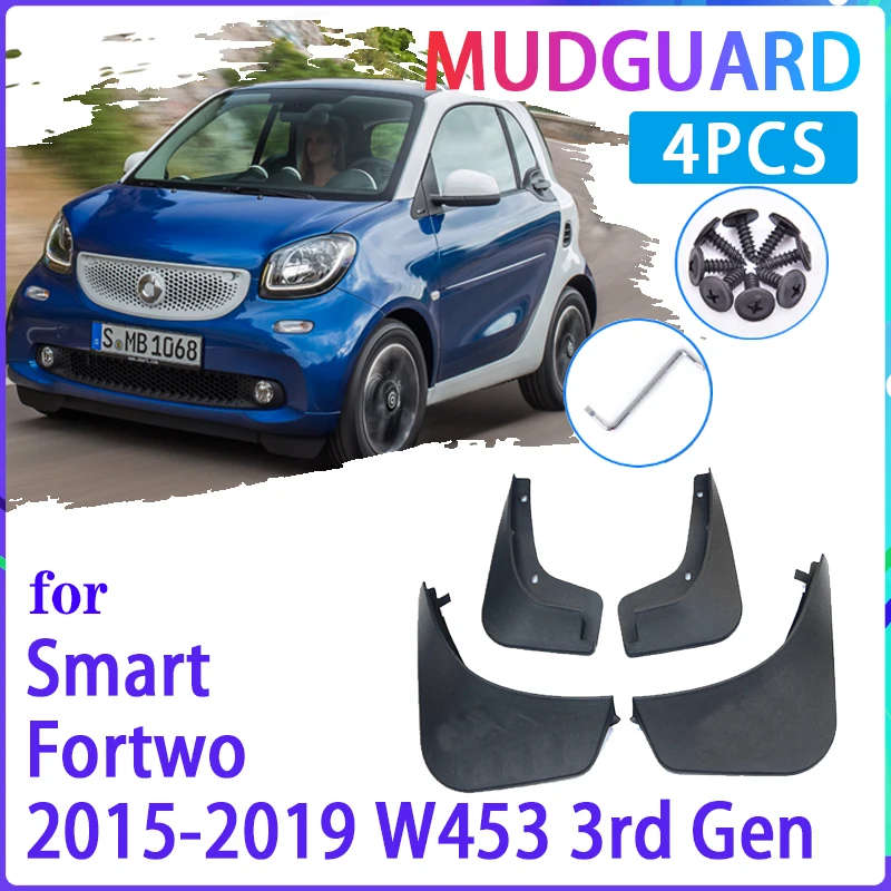 Auto Mud Flap Per Smart Fortwo W453 453 2015 ~ 2019 2016 2017 2018 Parafango Splash Guard Paraspruzzi Parafango Auto Accessori