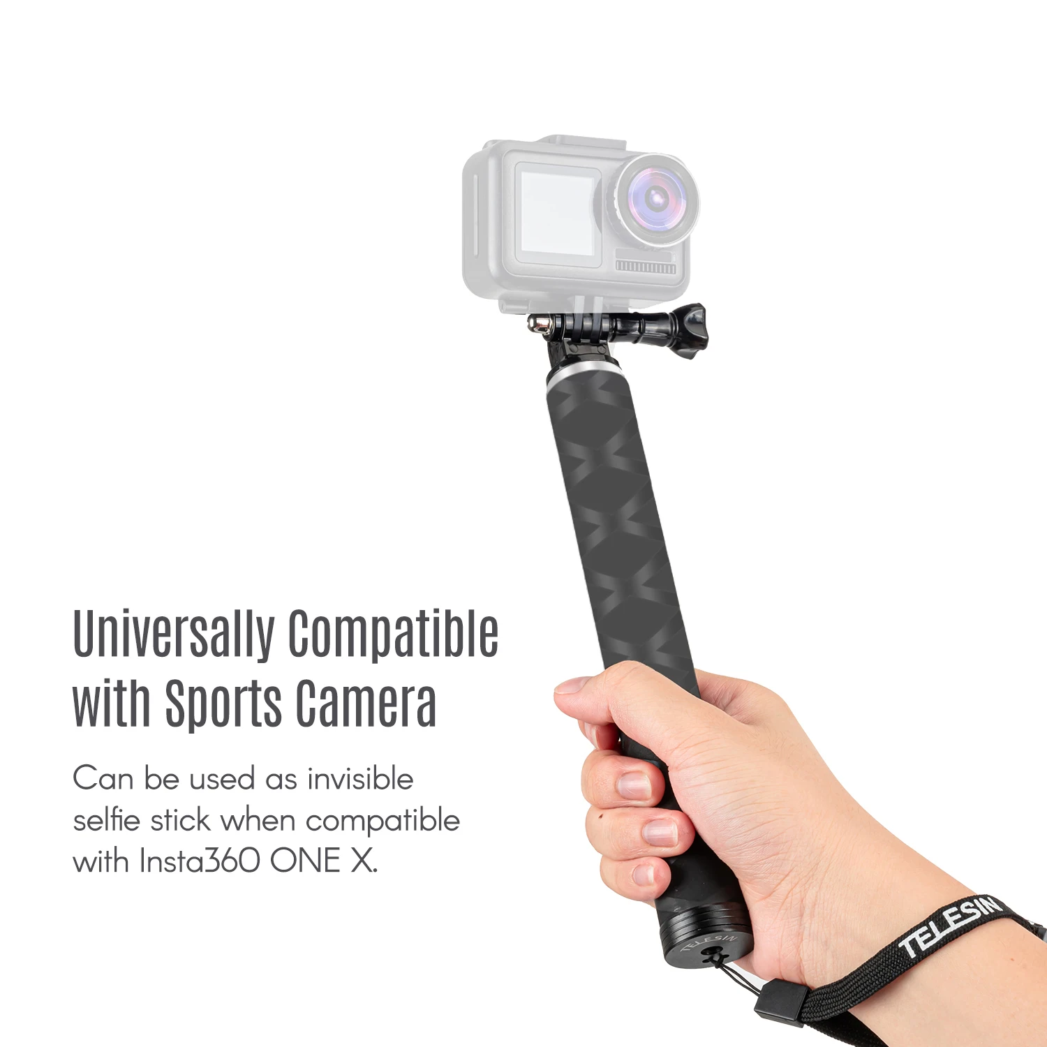 Телескопическая Выдвижная селфи-Палка для Insta360 ONE X для GoPro Insta360 DJI, Спортивная Экшн-камера, невидимая селфи-палка
