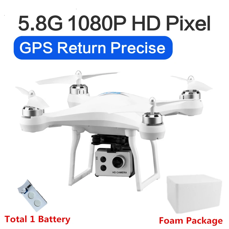 S2 Дрон с gps с 5G WiFi 1080P HD широкоугольная электронная камера gps Intellgent следующий Квадрокоптер Fly 18 mins игрушка VS F11 SG906 - Цвет: 1080P-Foam Box-W1