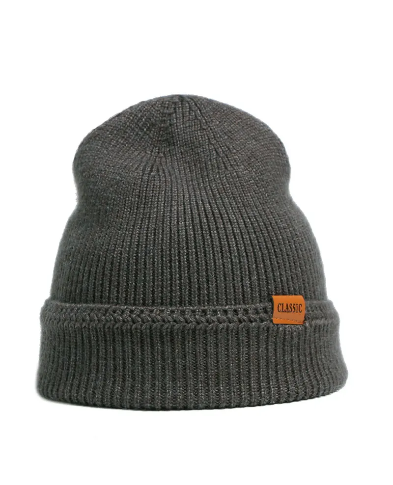 Осенне-зимние шерстяные шапочки skullies Hat Модные теплые шапки бини повседневные женские и мужские однотонные теплые шапки для взрослых крышка головы