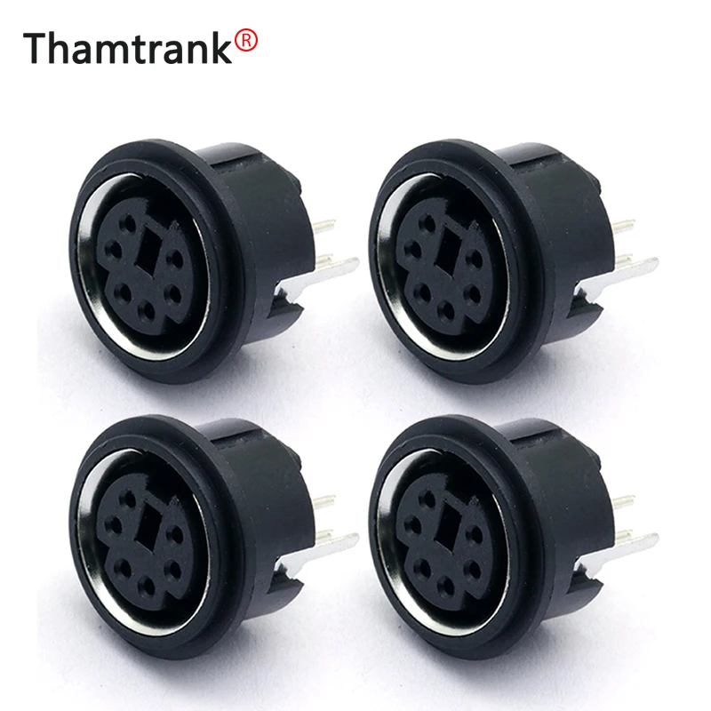 

10pcs Mini DIN 6Pins PS2 Jacks DIN S Terminal Connectors PS2 6P Socket 180Degree