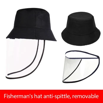 

Removable Multifunction Hat Anti Dust Spitting Saliva Drool Fisherman Cap Detachable Clear Facial Eye Protection Mask Guard