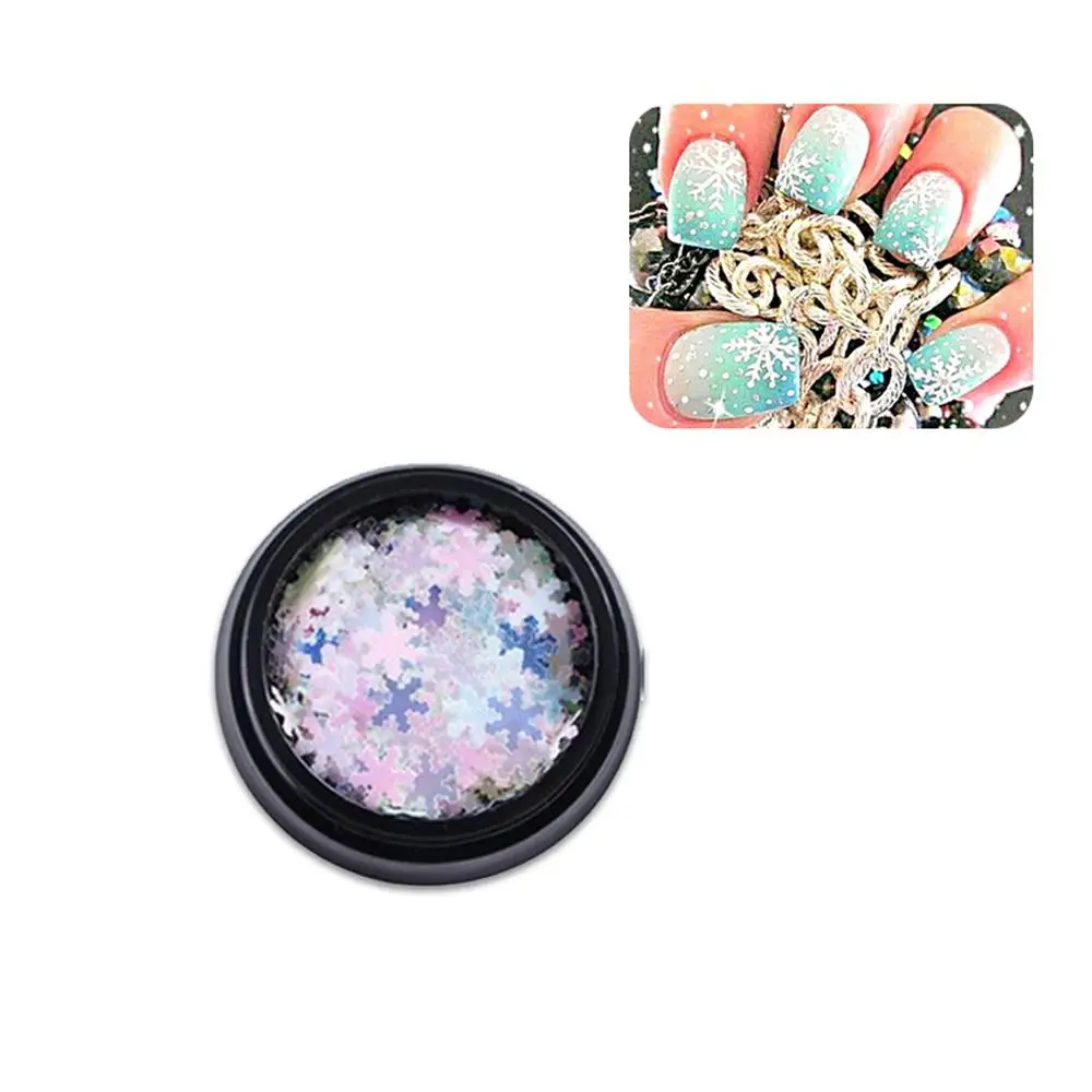 

Colorful Snowflake Nail Stickers DIY 3D Snow Nail Decorations for Chrismas Party