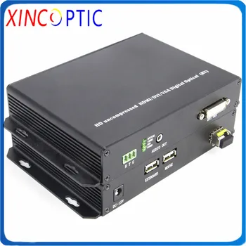 

1920*1200P DIV-D Keyboard Mouse KVM Uncompressed Video Optic Fiber Aud Transmitter and Receiver Extender with SM SX 40KM LC SFP