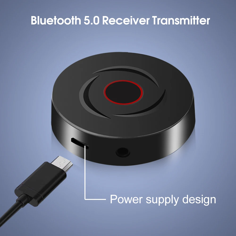Kebidu беспроводной передатчик Bluetooth аудио приемник 3,5 мм Aux Bluetooth 5,0 адаптер для ТВ компьютера ноутбука наушники говорить