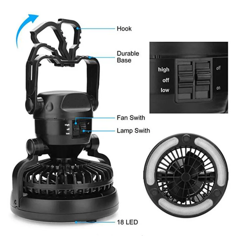 Наружные инструменты портативный светодиодный фонарь для кемпинга с потолочным вентилятором-комплект жизнеобеспечения в чрезвычайных ситуациях для походов