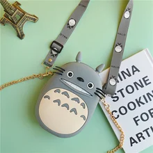 Kawaii милый динозавр стиль Кроссбоди сумка девушка Сумочка силиконовая Наплечная Сумка для мобильного телефона плечо цепь сумка на выпускной бал кошелек