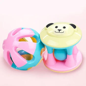 

New Style Smooth Cute Baby Rattle Teether Hand Bells Grasp Training Infant Newborn Christmas New Year Gifts Education Toys