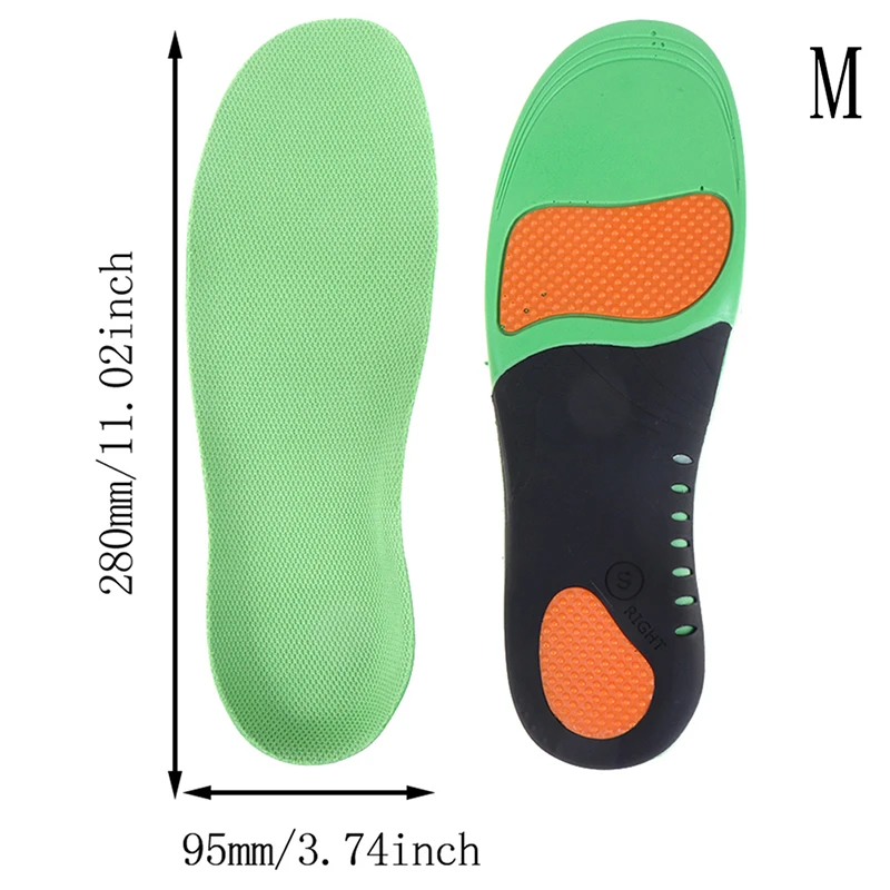 1pair Orthotic Insoles Plantar Fasciitis Arch Support Flat Feet Foot Inserts Gel Pads Feet Care Health Sole Pad For Shoes Insert - Цвет: M