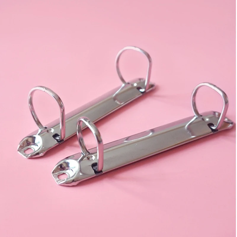 D Type A7 2 Rings Clip Binders Metal D Shape Binding Spiral Clips File Notebook Large Capacity Paper Folder For Kids Diary DIY