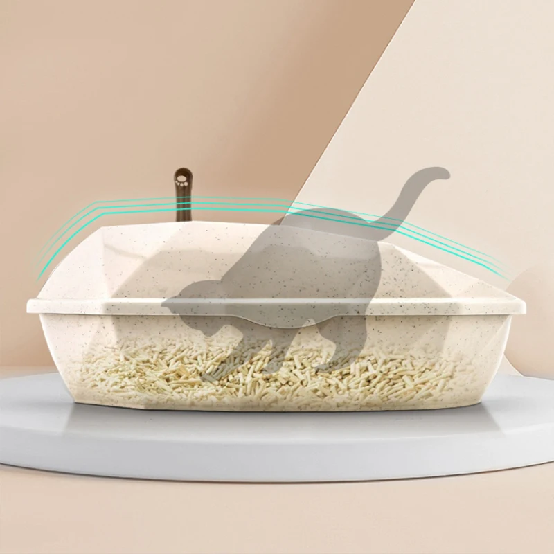 Pet Toilet Bedpan Anti Splash Cats Litter Box Cat Dog Tray with Scoop Kitten Dog Clean Toilette Home Plastic Sand Box Supplies Pet Toilet Bedpan Anti Splash Cats Litter Box Cat Dog Tray with Scoop Kitten Dog Clean Toilette Home Plastic Sand Box Supplies