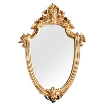 

Exquisite Makeup Mirror Hanging Mirror Vintage Bathroom Mirror Gifts for Woman Lady (Size L)
