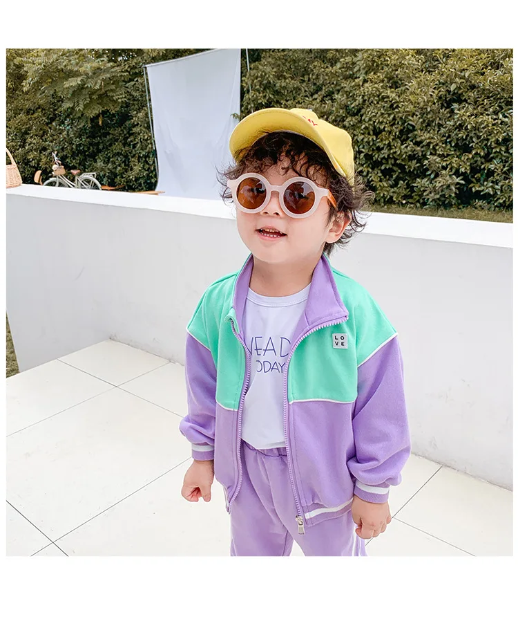 2Pcs/Set Baby Clothes Suits Baby Boy Girl Knitted Clothing Autumn Spring Casual Sports T-Shirt+Pants Children Fashion Tracksuits