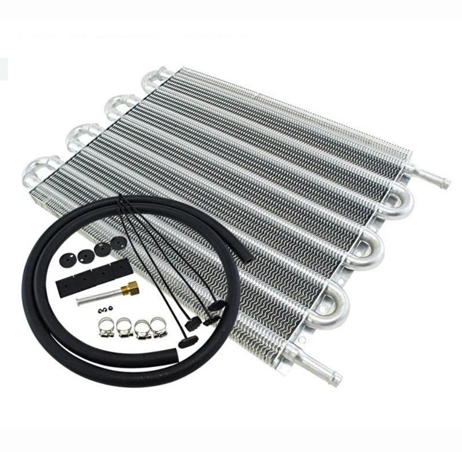 ALUMINUM REMOTE TRANSMISSION OIL COOLER /AUTO-MANUAL RADIATOR CONVERTER 8 Row UNIVERSAL | Автомобили и мотоциклы