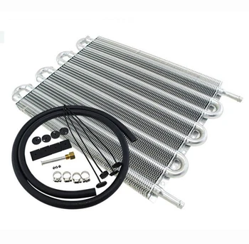 

ALUMINUM REMOTE TRANSMISSION OIL COOLER /AUTO-MANUAL RADIATOR CONVERTER 8 Row UNIVERSAL