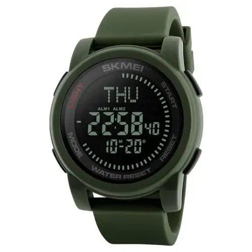 Army Green Мужские многофункциональные уличные спортивные наручные часы, водонепроницаемые часы с отображением времени недели, подарок Mas-culino, модные мужские часы с большим циферблатом Milit - Цвет: Army Green