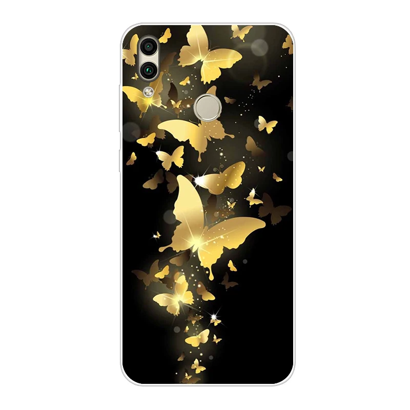 Мягкий силиконовый чехол для huawei honor 8C, чехол 6,26 дюйма, задняя крышка из ТПУ для huawei honor 8c, защитный чехол для телефона, Coque, сумки - Цвет: Тёмно-синий